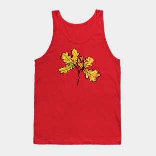 Oak Leaves Autumnal Botanical Art Tank Top